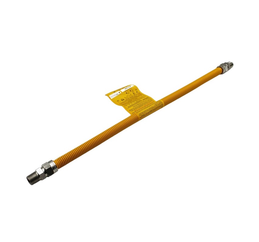 USD Products 303-3131-48 Gas Connector Yellow Coated 1/2" X 48" Male SS 300 Series