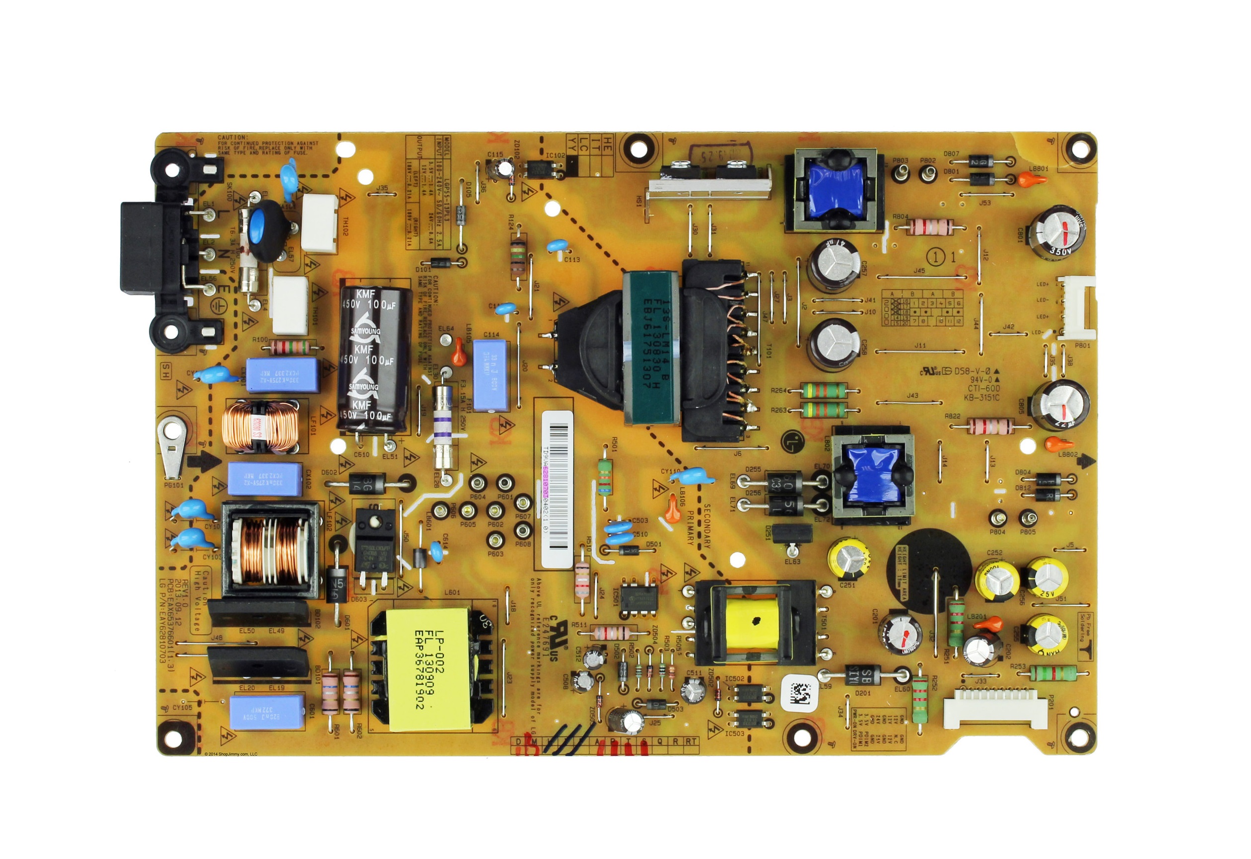 LG EAY62810703 TV Power Supply Board Assembly