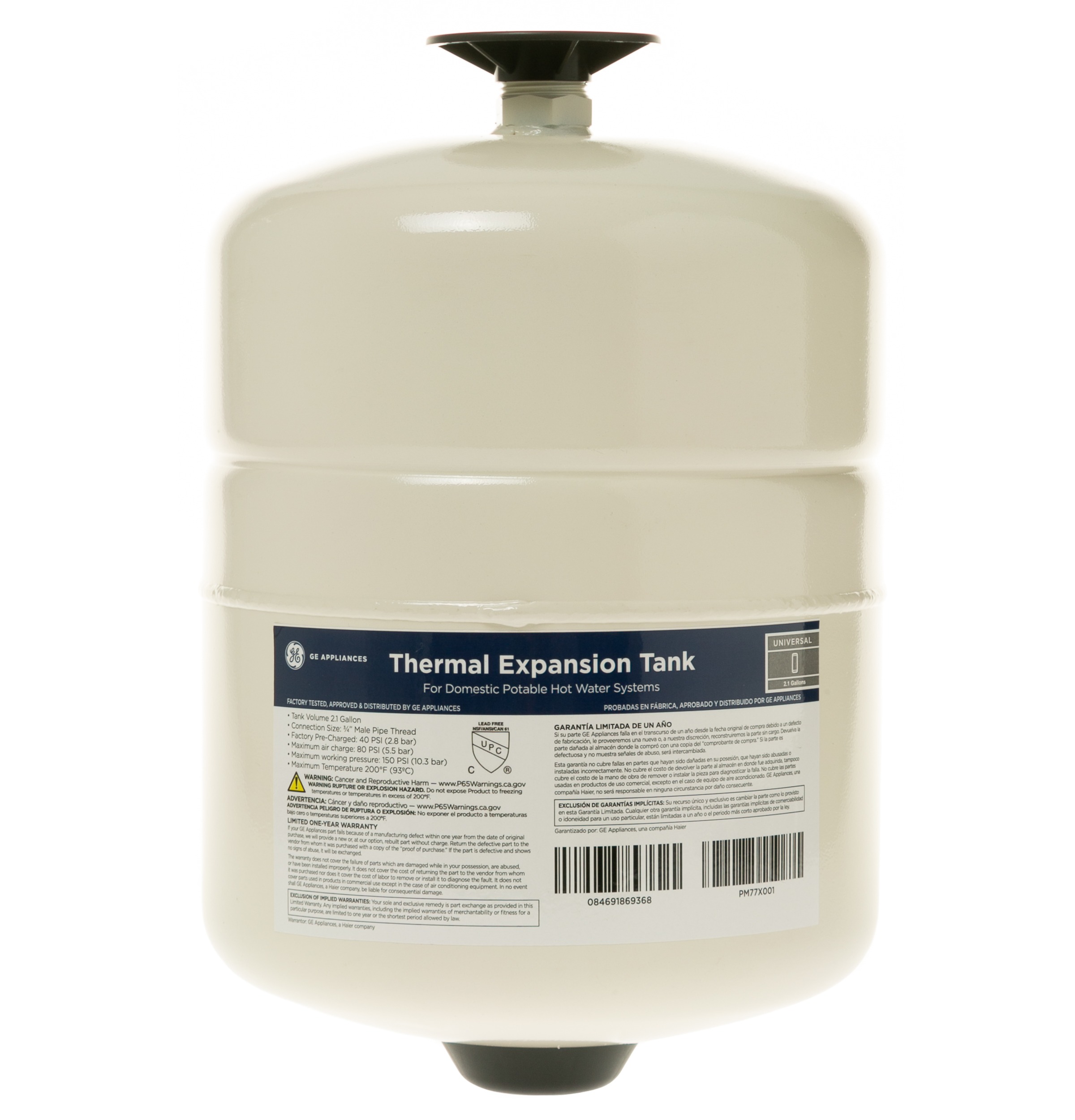 GE PM77X001 Water Heater Expansion Tank 2.1 Gallon