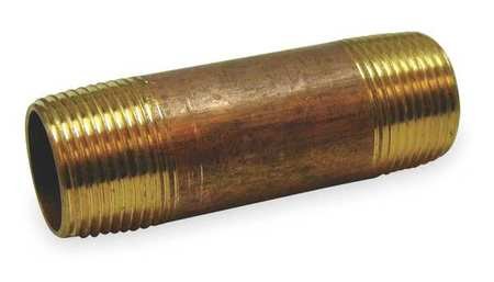 Ez-Flo 78695LF Red Brass Nipple 1/2"X2"
