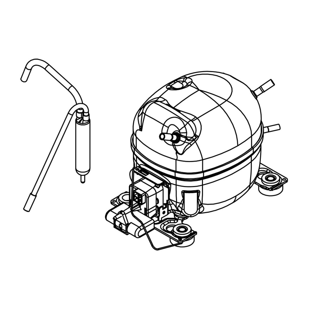 MVL 42248158 Refrigerator Compressor Assembly
