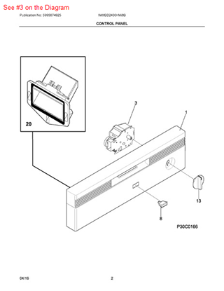 Frigidaire 807387501 Dishwasher Timer