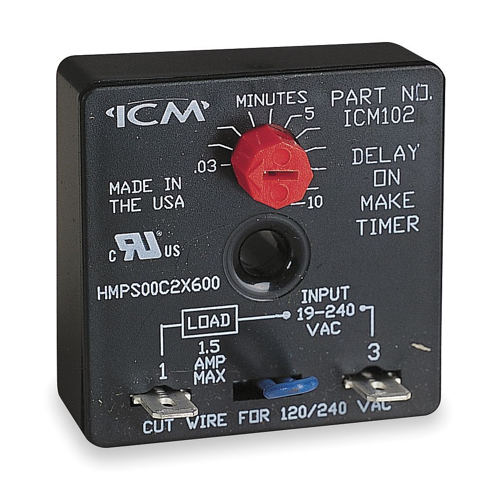 ICM Controls ICM102B Adjustable Delay-On-Make Timer 10 minutes